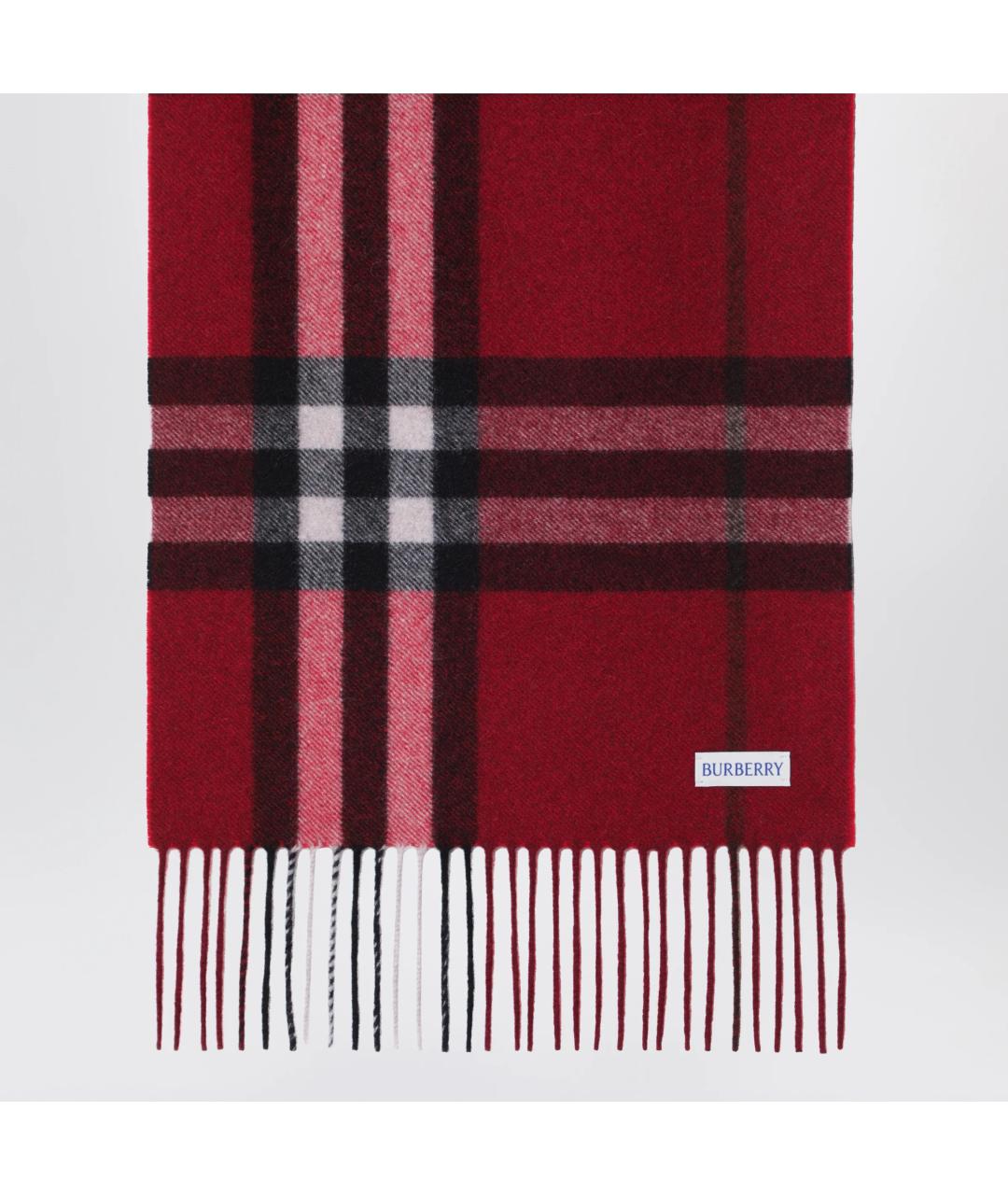 BURBERRY Красный кашемировый шарф, фото 2