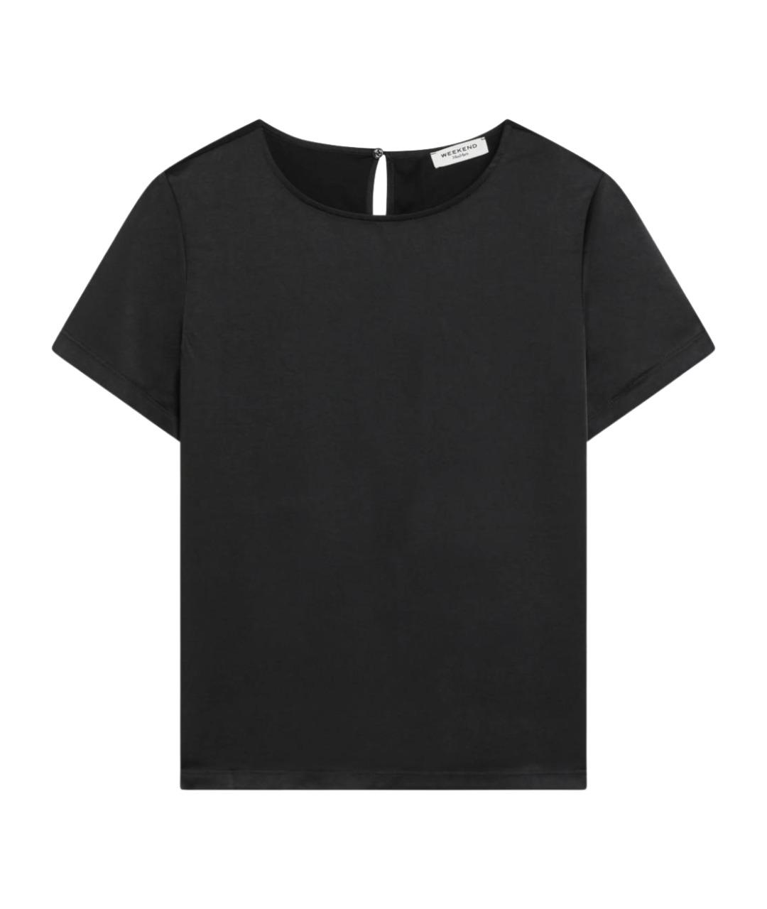 WEEKEND MAX MARA Черная полиэстеровая футболка, фото 1