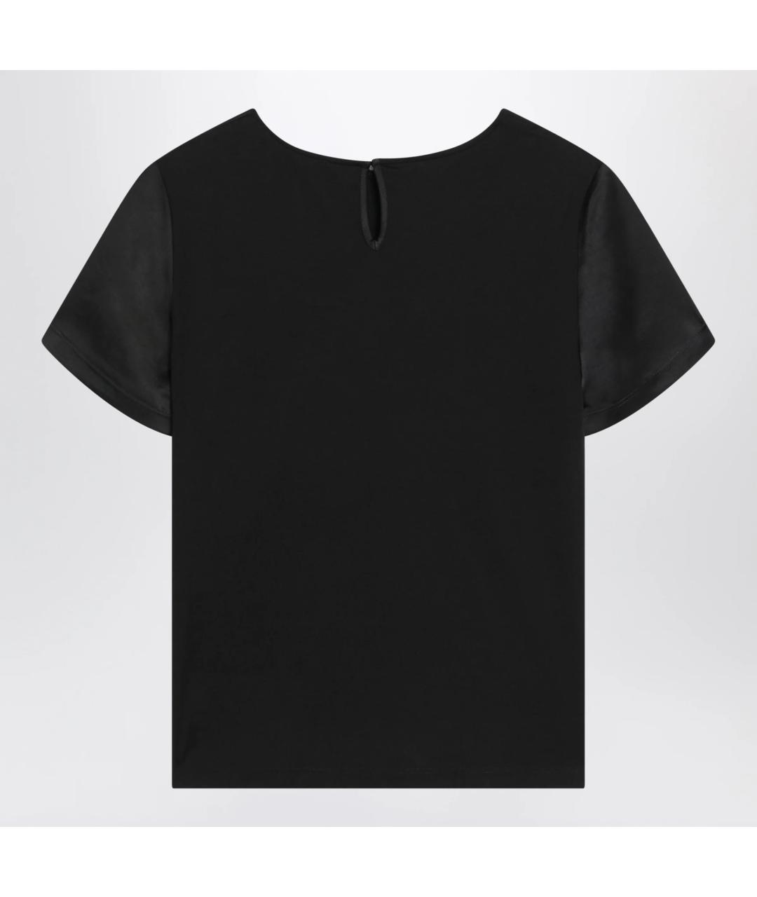 WEEKEND MAX MARA Черная полиэстеровая футболка, фото 2