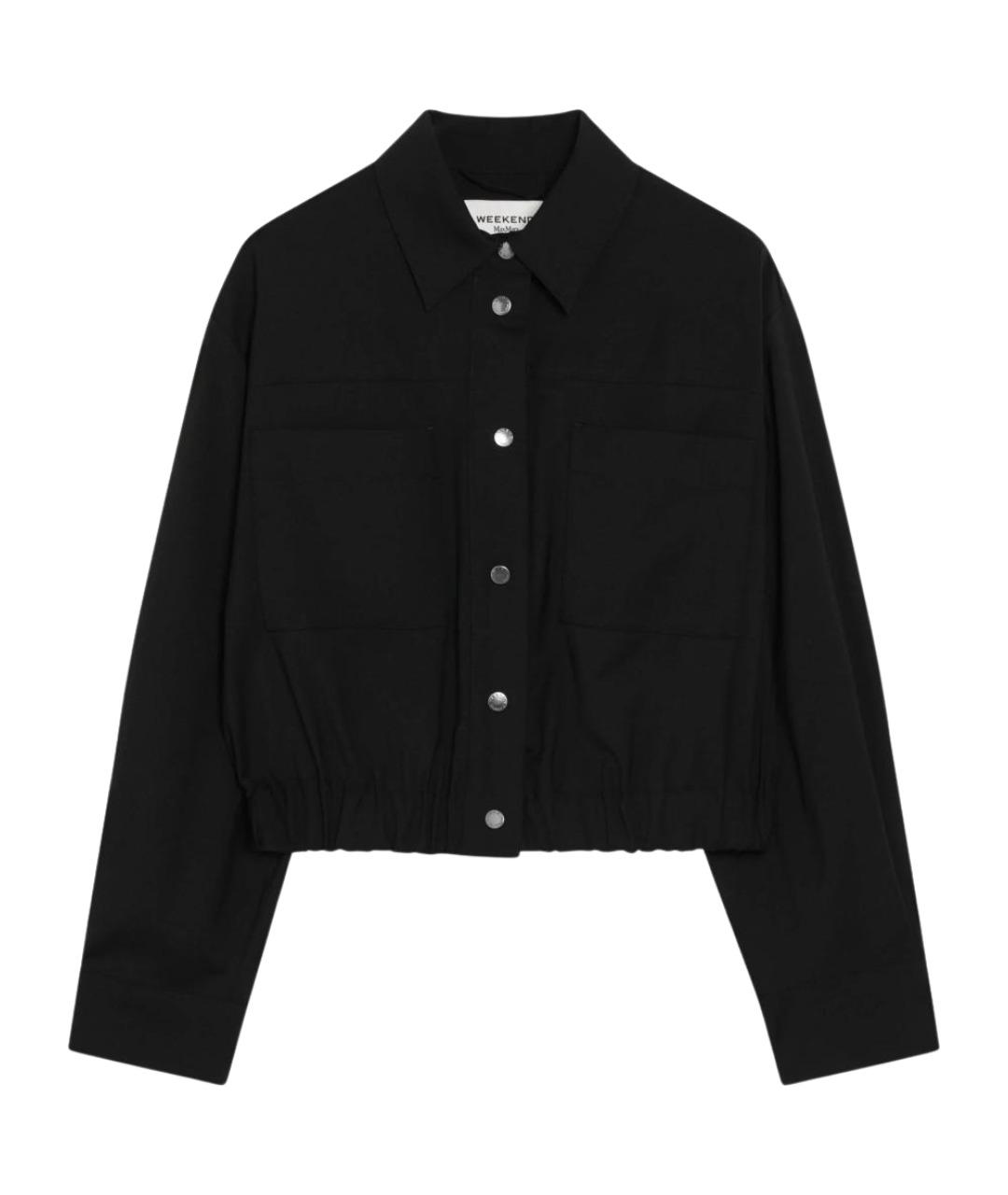 WEEKEND MAX MARA Черная хлопковая куртка, фото 1