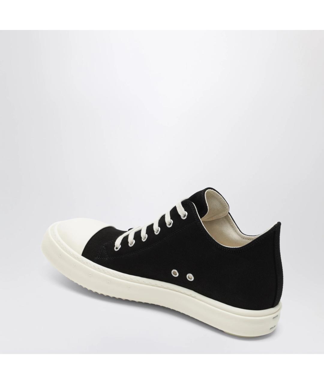 RICK OWENS DRKSHDW Черные текстильные низкие кроссовки / кеды, фото 2