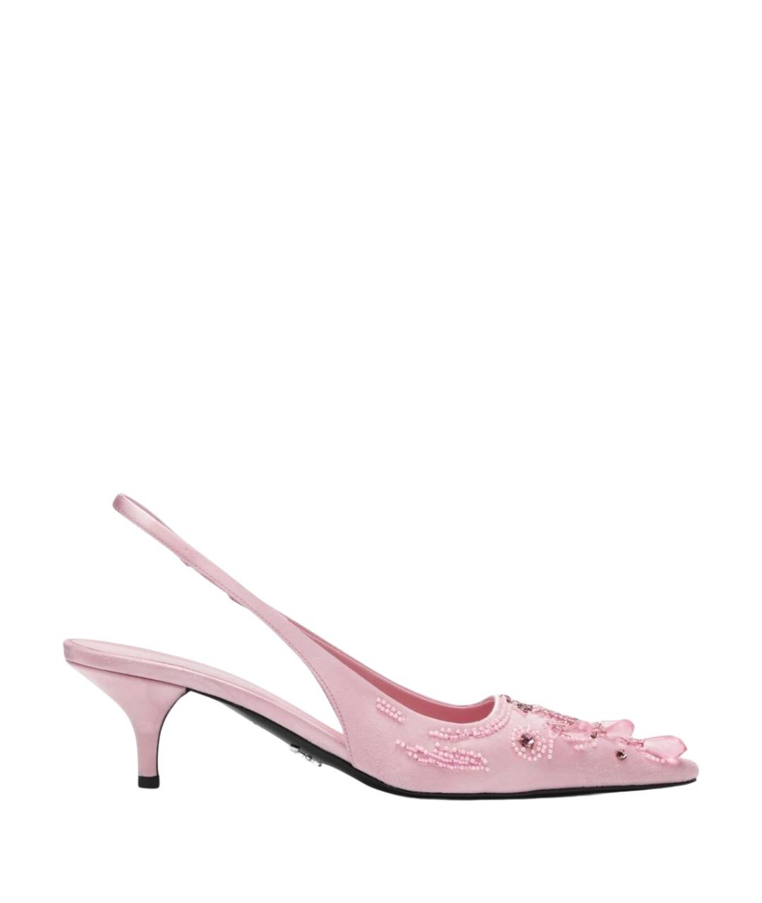 PRADA Розовые текстильные туфли, фото 1