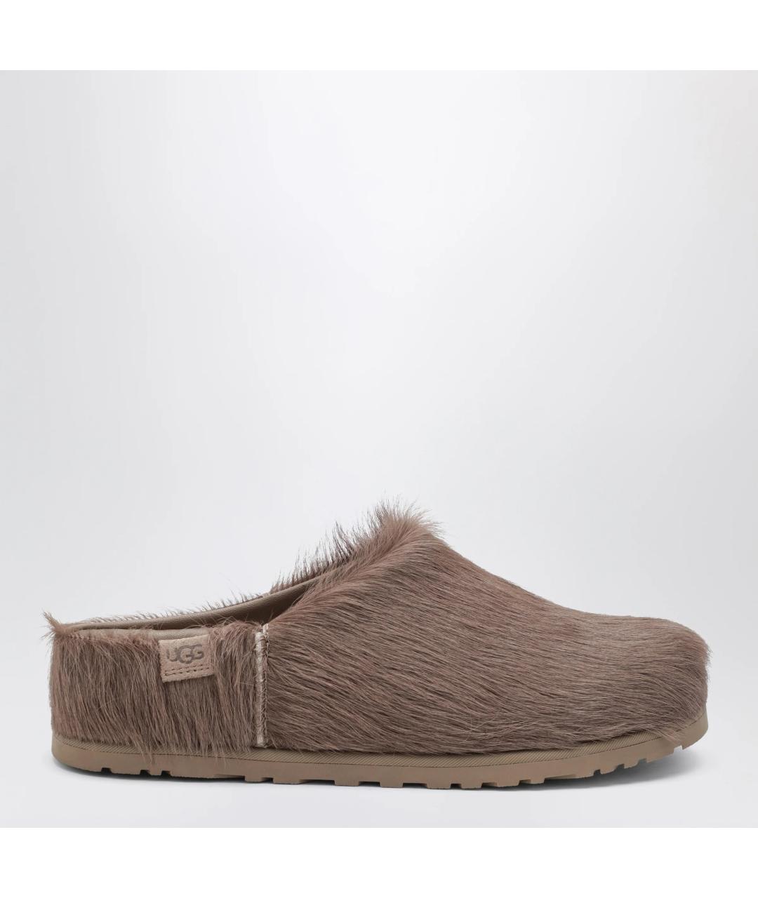 UGG Коричневые кожаные сабо, фото 3
