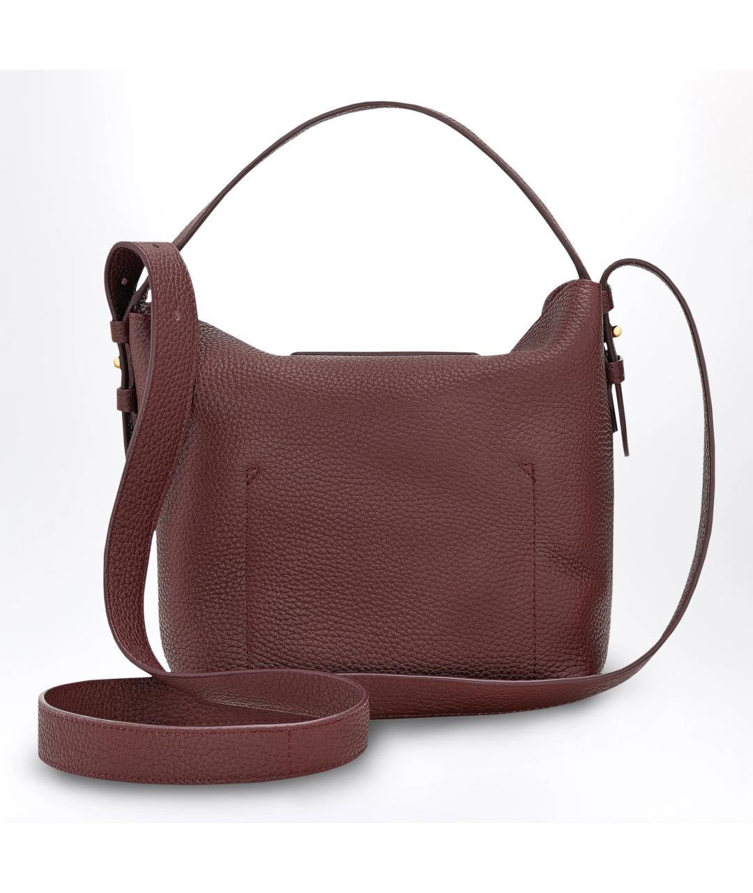 LONGCHAMP Бордовая кожаная сумка через плечо, фото 2