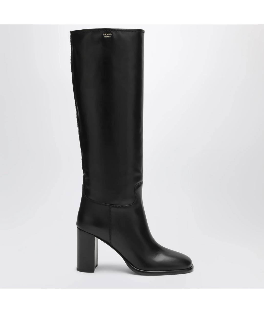 PRADA Черные кожаные сапоги, фото 3