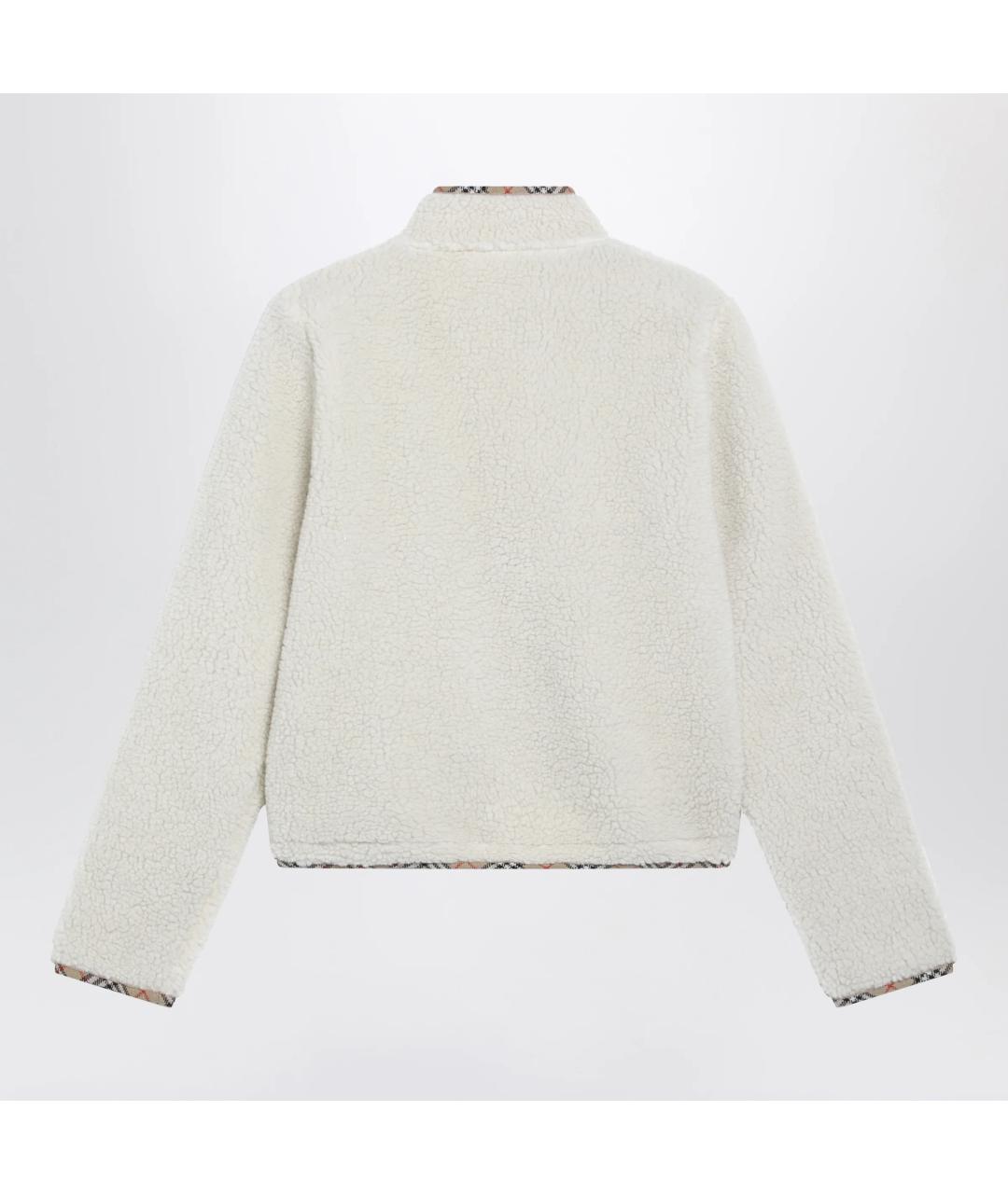 BURBERRY Белая полиэстеровая куртка, фото 2