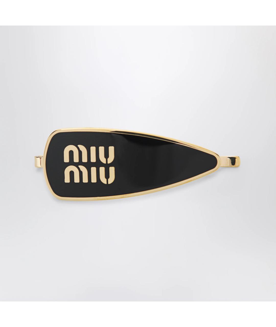 MIU MIU Черная заколка, фото 3