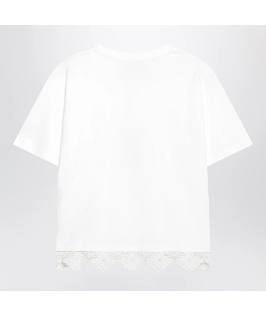 WEEKEND MAX MARA Белая хлопковая футболка, фото 2