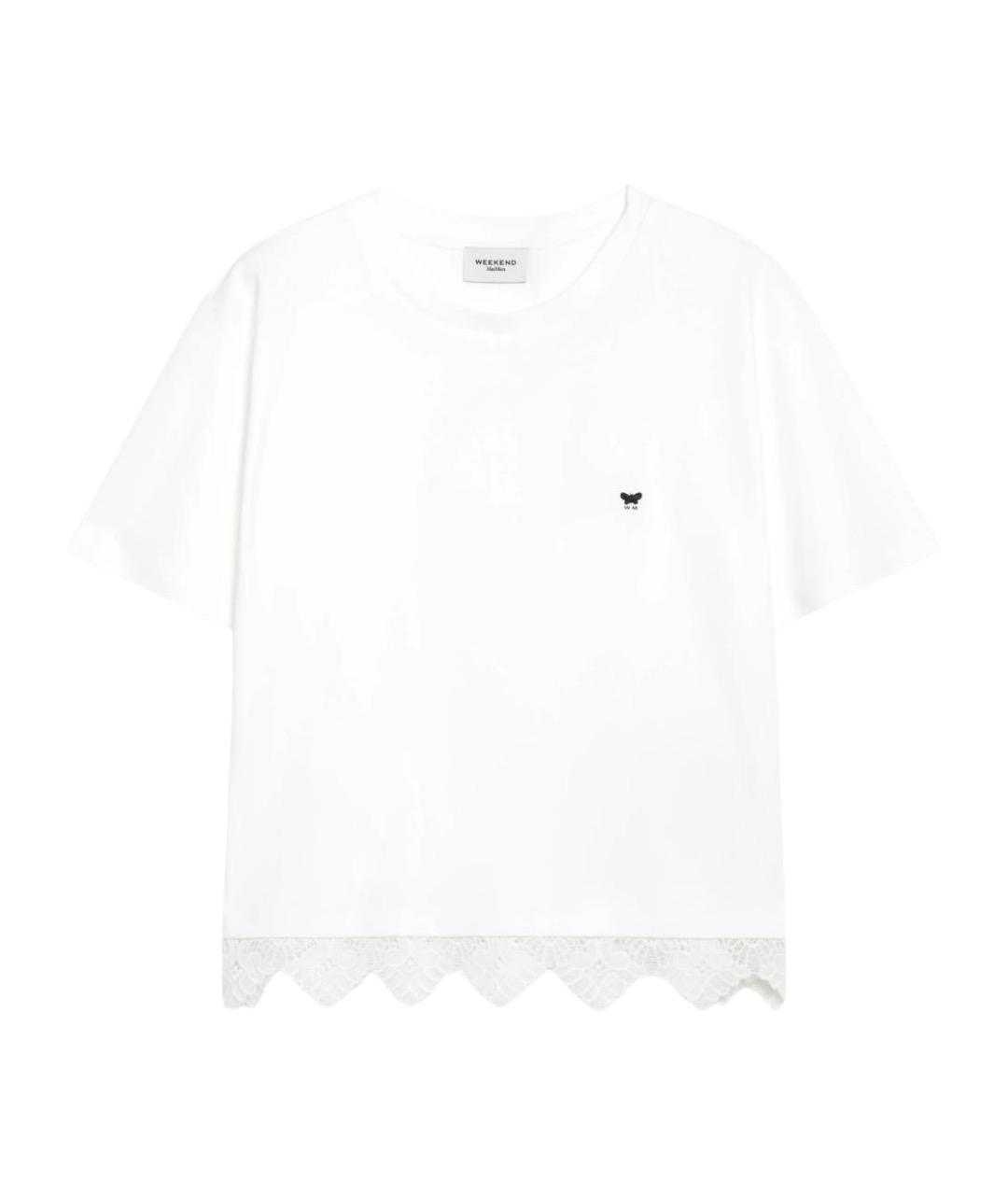 WEEKEND MAX MARA Белая хлопковая футболка, фото 1