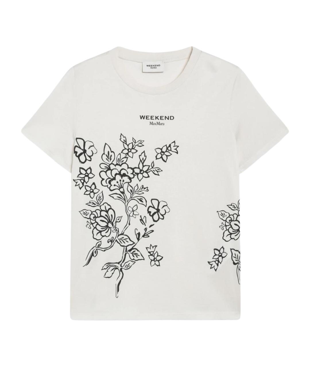 WEEKEND MAX MARA Белая хлопковая футболка, фото 1