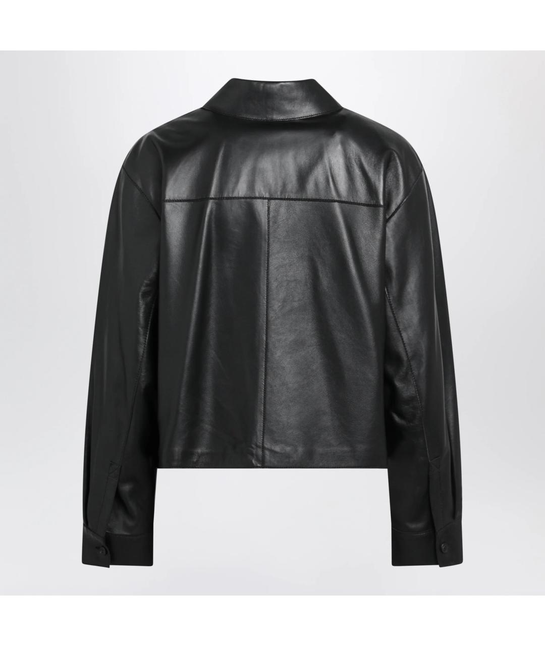 WEEKEND MAX MARA Черная кожаная куртка, фото 2