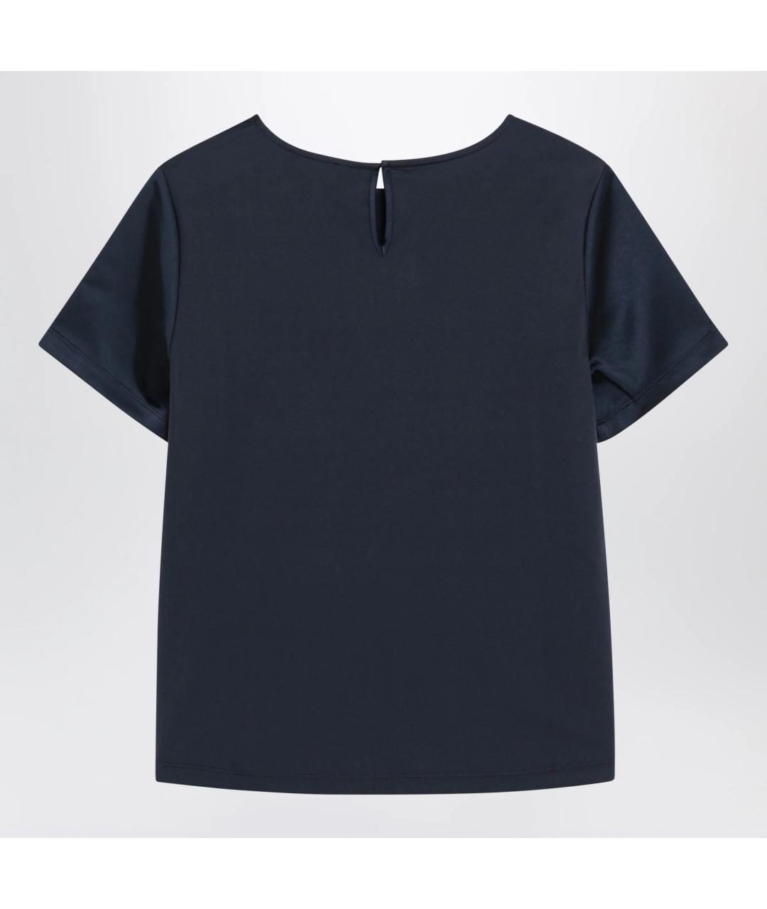WEEKEND MAX MARA Синяя полиэстеровая футболка, фото 2