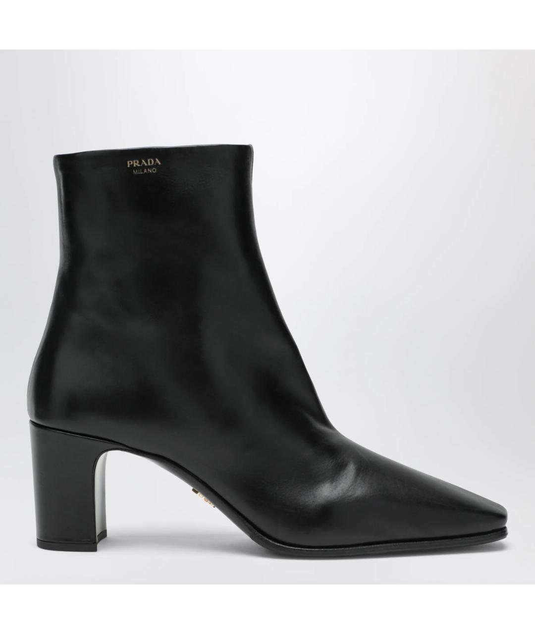 PRADA Черные кожаные ботильоны, фото 3
