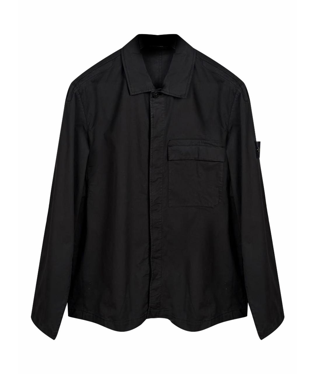 STONE ISLAND Черная хлопковая кэжуал рубашка, фото 1
