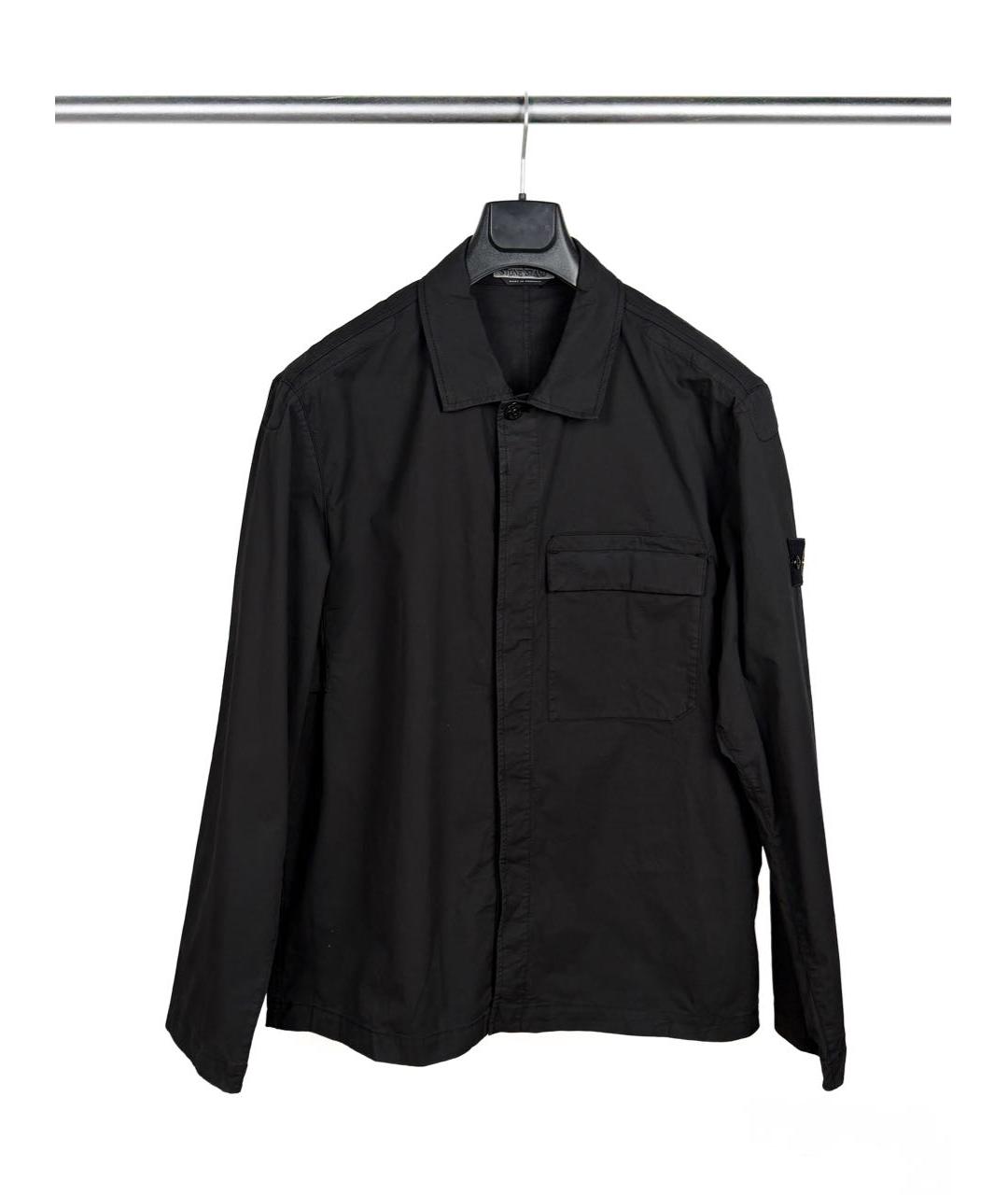 STONE ISLAND Черная хлопковая кэжуал рубашка, фото 8