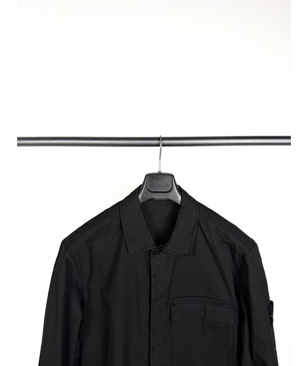 STONE ISLAND Черная хлопковая кэжуал рубашка, фото 3