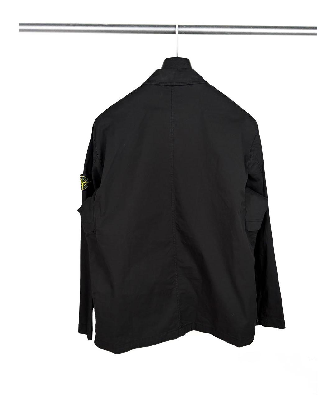 STONE ISLAND Черная хлопковая кэжуал рубашка, фото 2