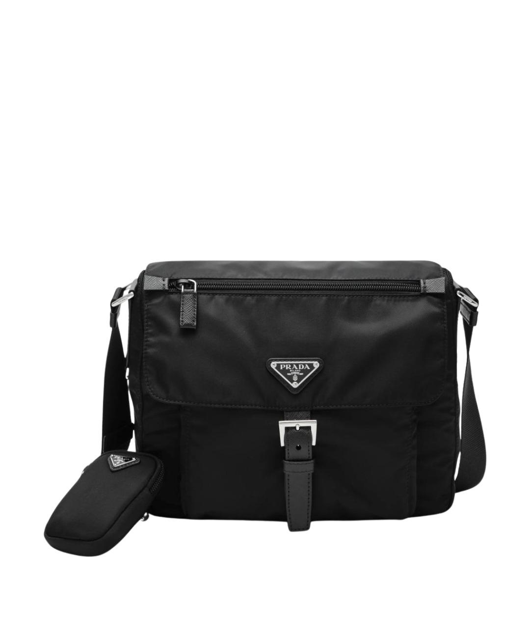 PRADA Черная нейлоновая сумка через плечо, фото 1