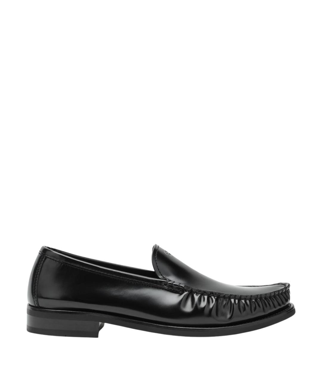PRADA Черные кожаные лоферы, фото 1