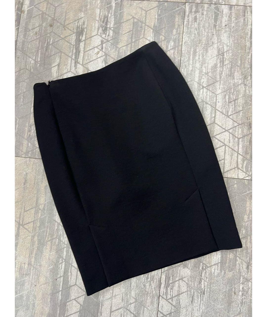 BALENCIAGA Черная шерстяная юбка миди, фото 2