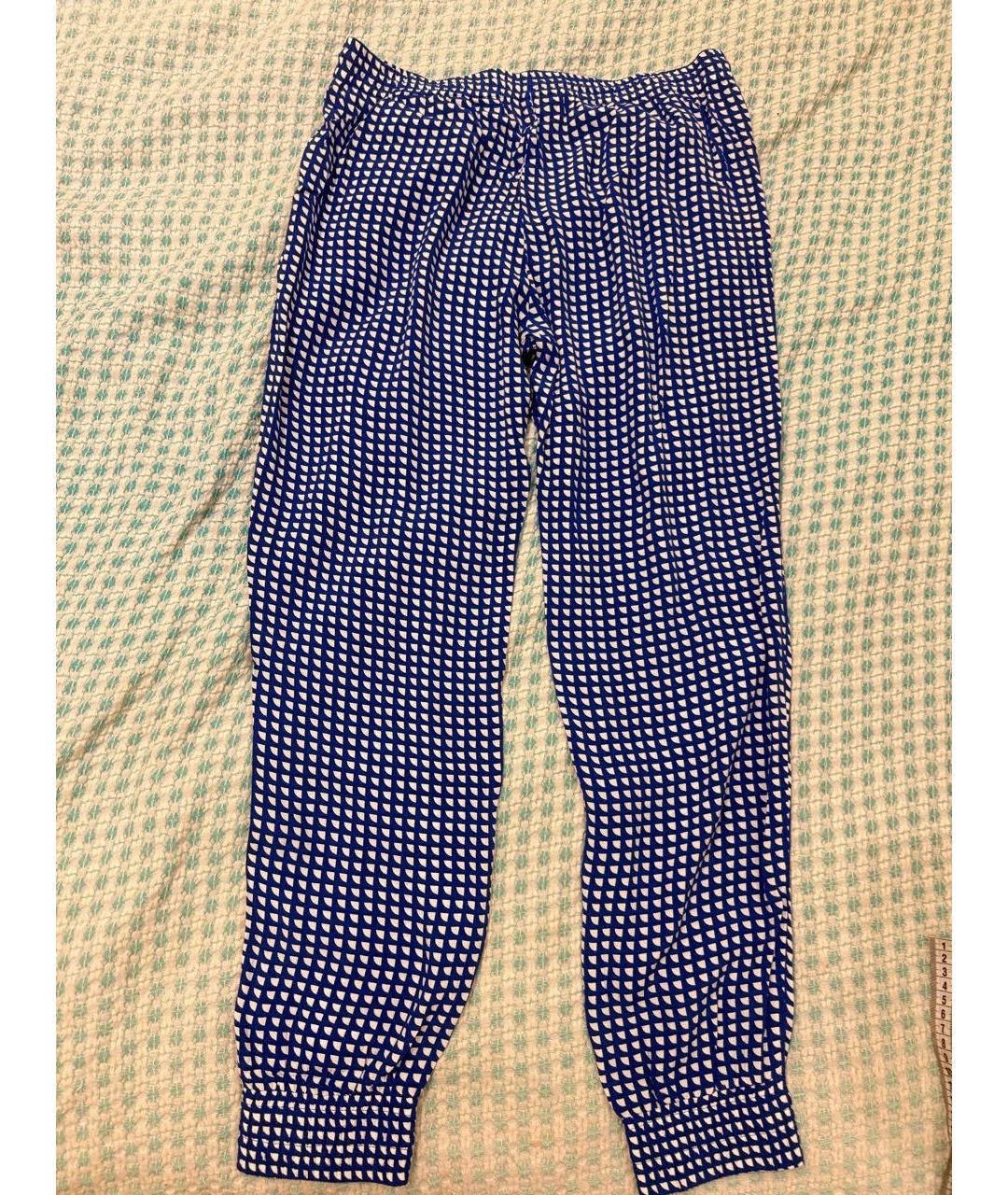 ARMANI JEANS Синие вискозные прямые брюки, фото 5