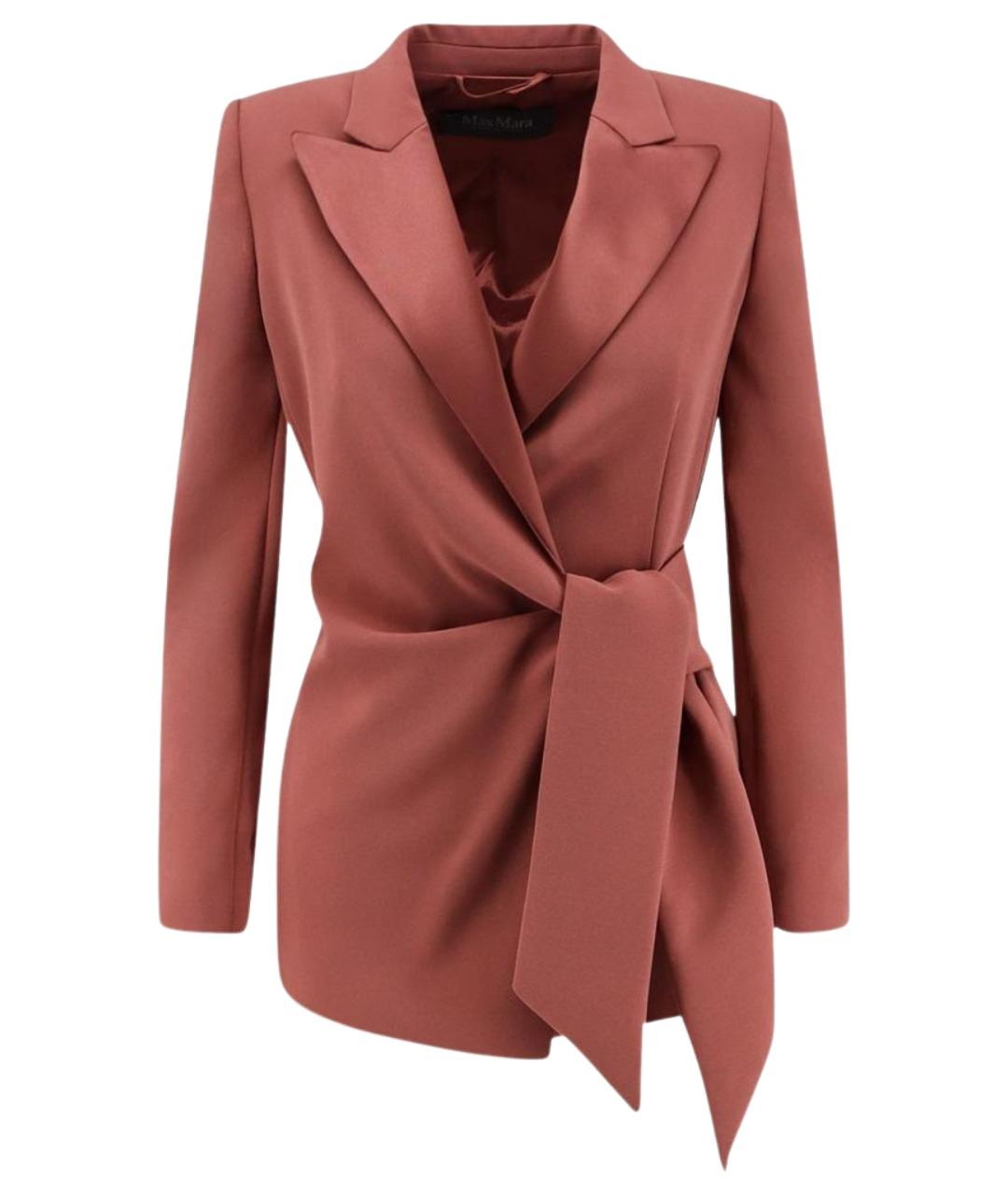 MAX MARA Коралловый ацетатный жакет/пиджак, фото 1