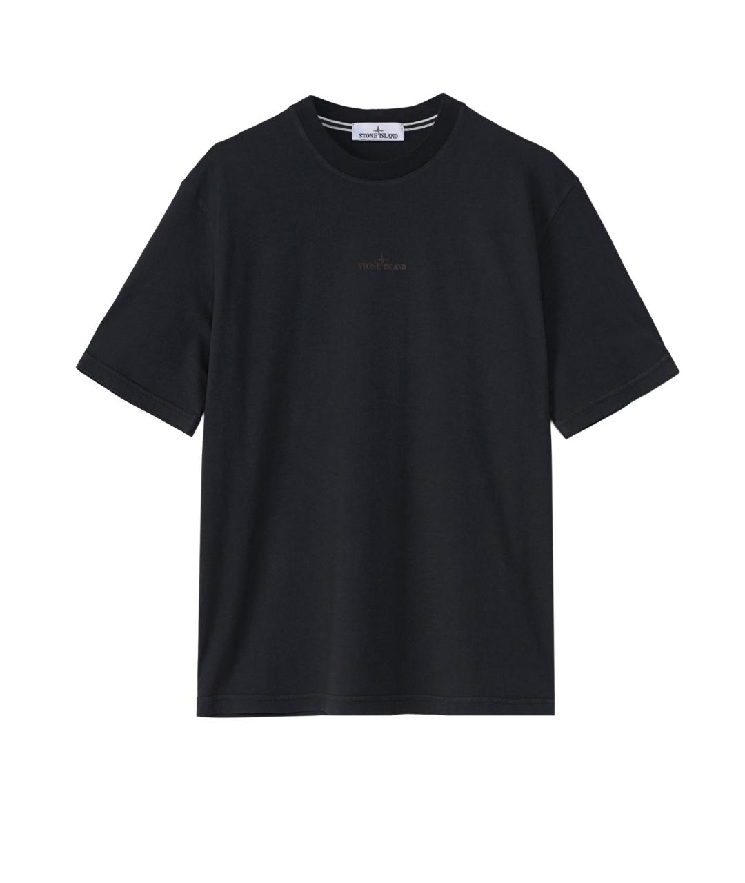 STONE ISLAND Синяя хлопковая футболка, фото 1