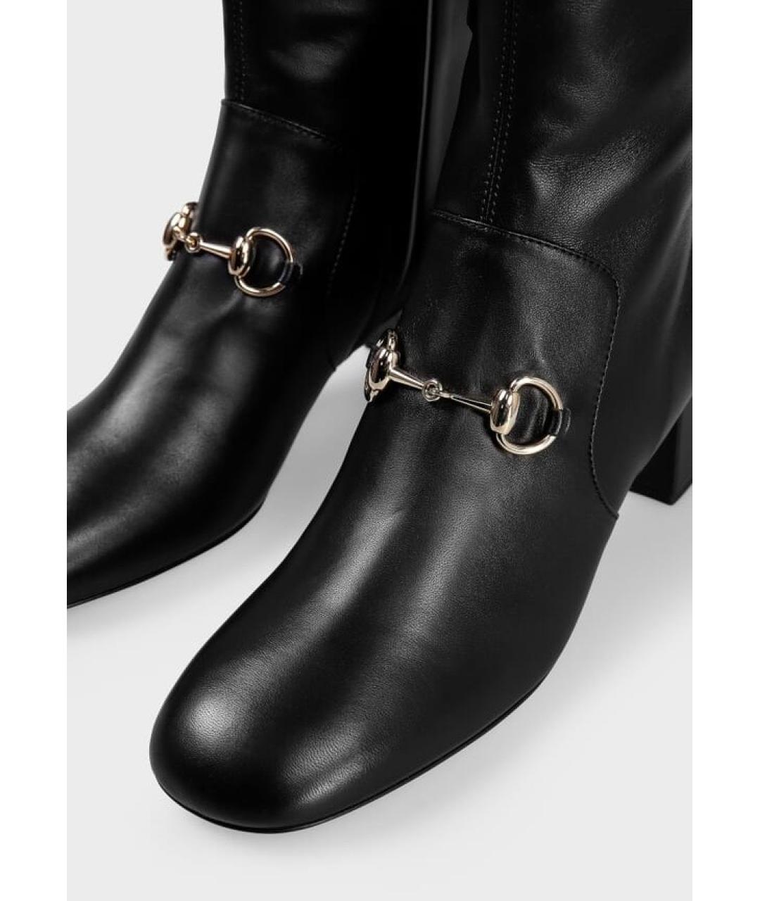 GUCCI Черные кожаные ботильоны, фото 3