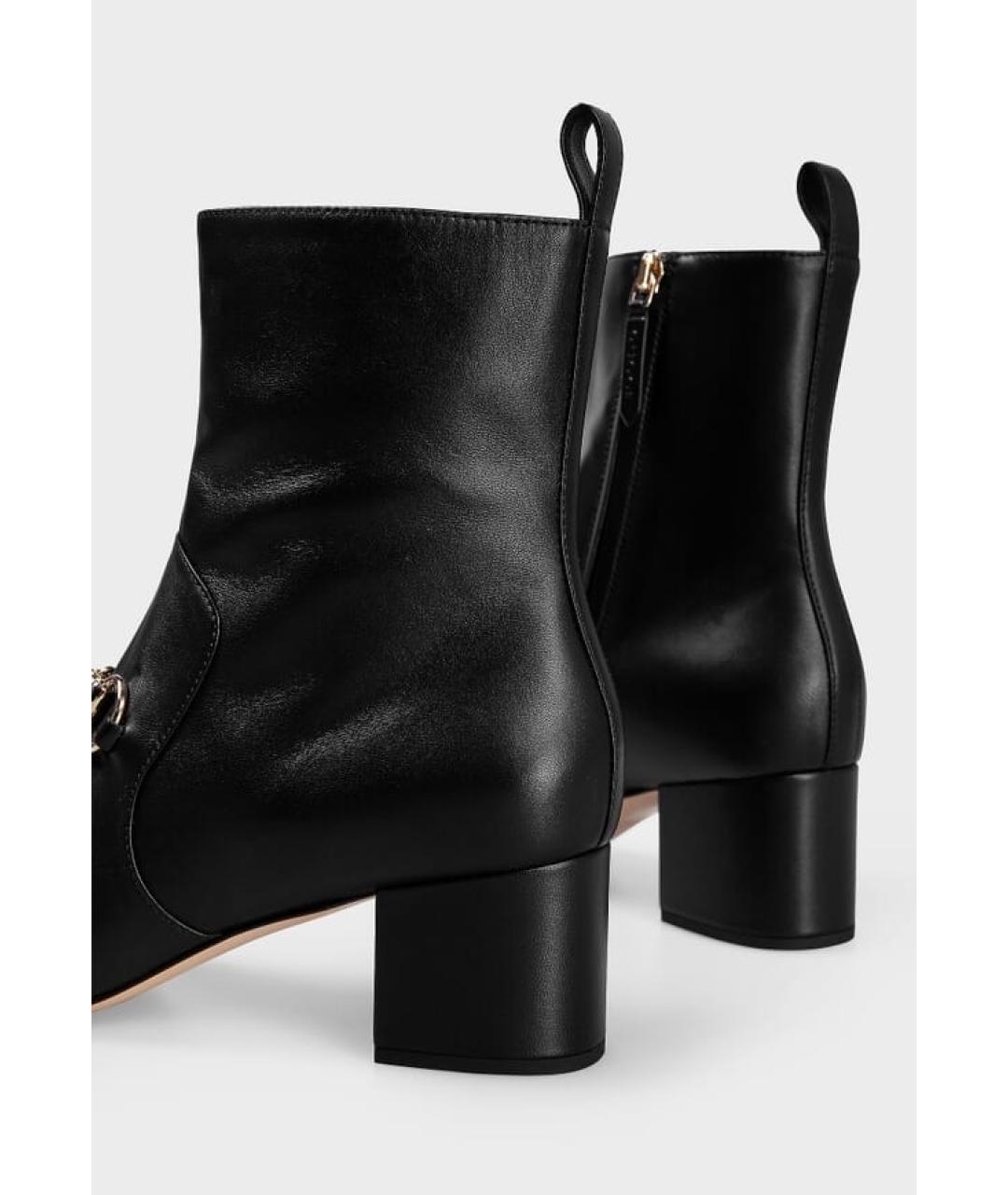 GUCCI Черные кожаные ботильоны, фото 4