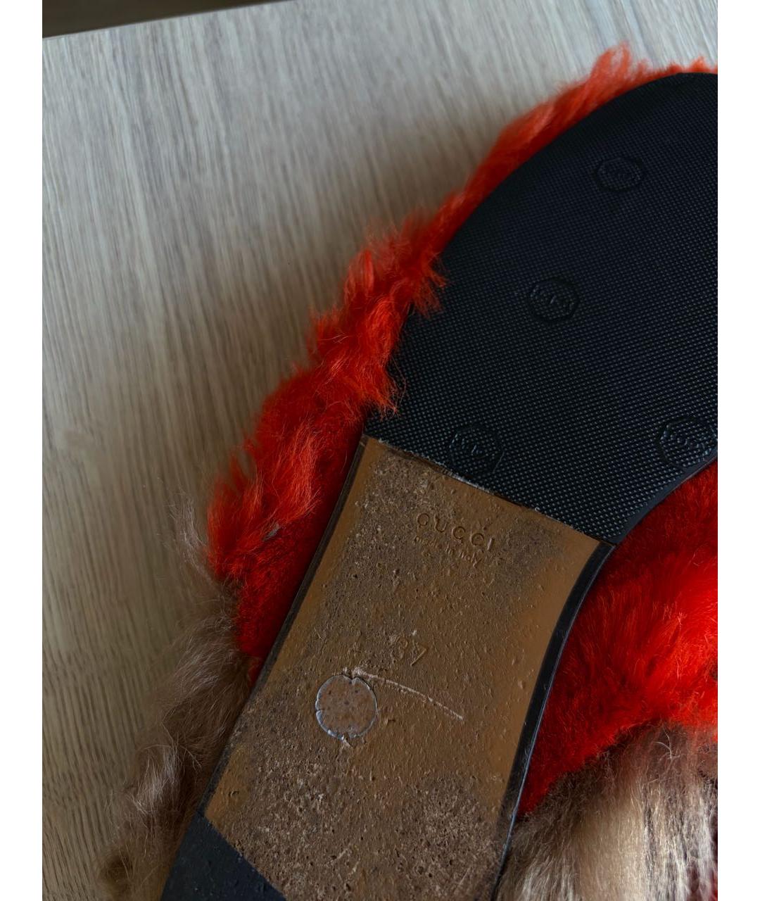 GUCCI Оранжевые мюли, фото 6