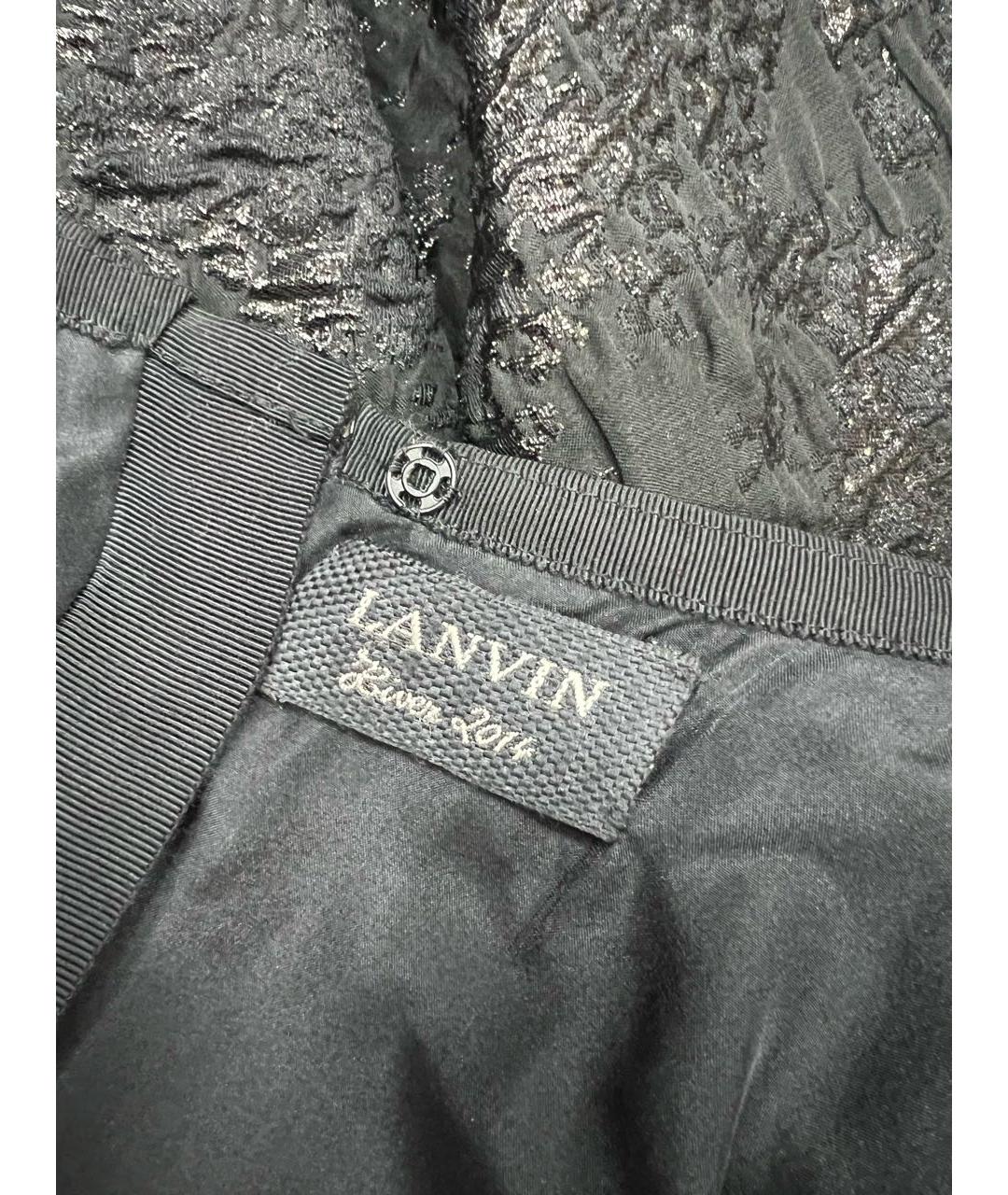 LANVIN Черная шерстяная юбка миди, фото 3
