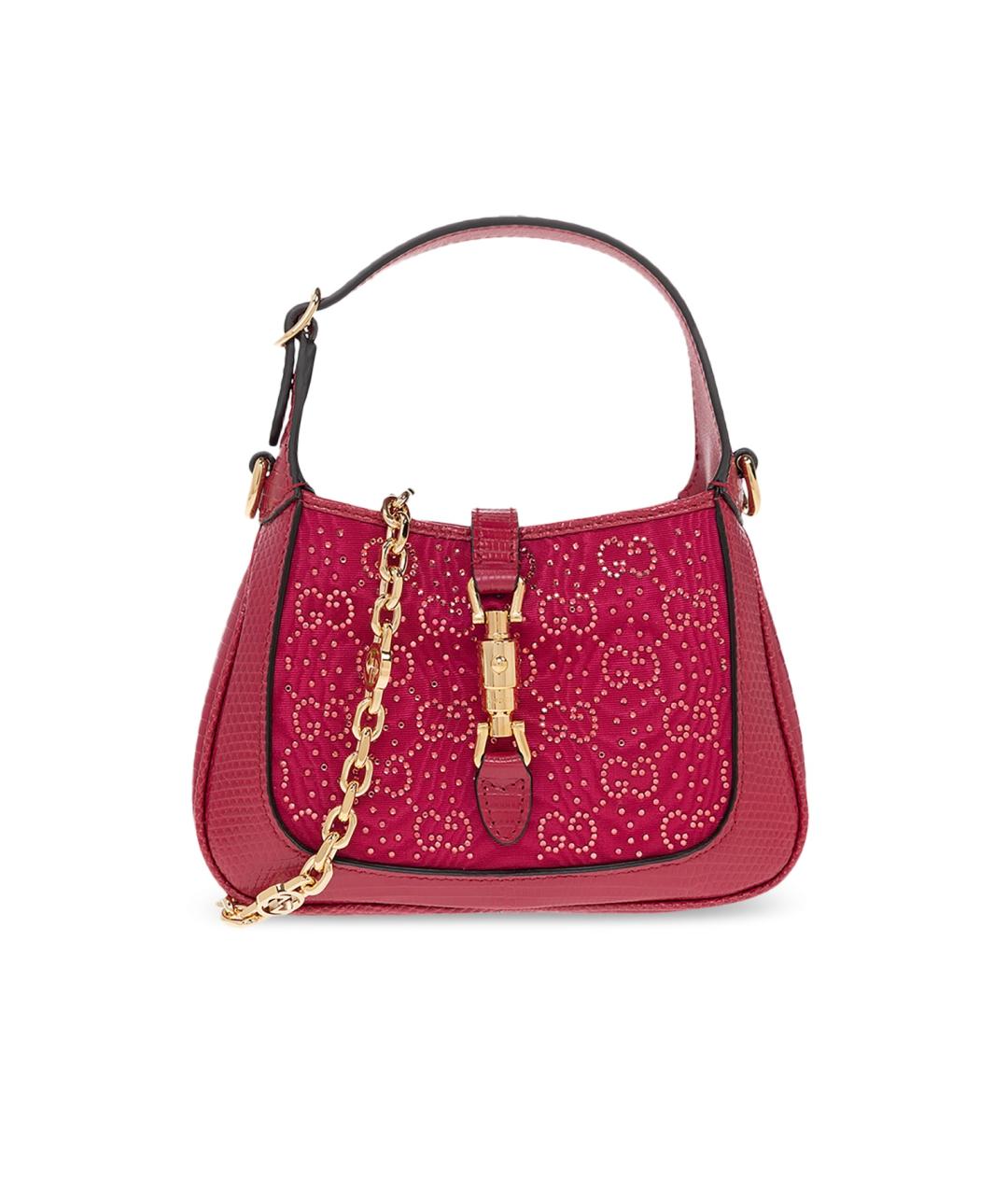 GUCCI Розовая тканевая сумка с короткими ручками, фото 1