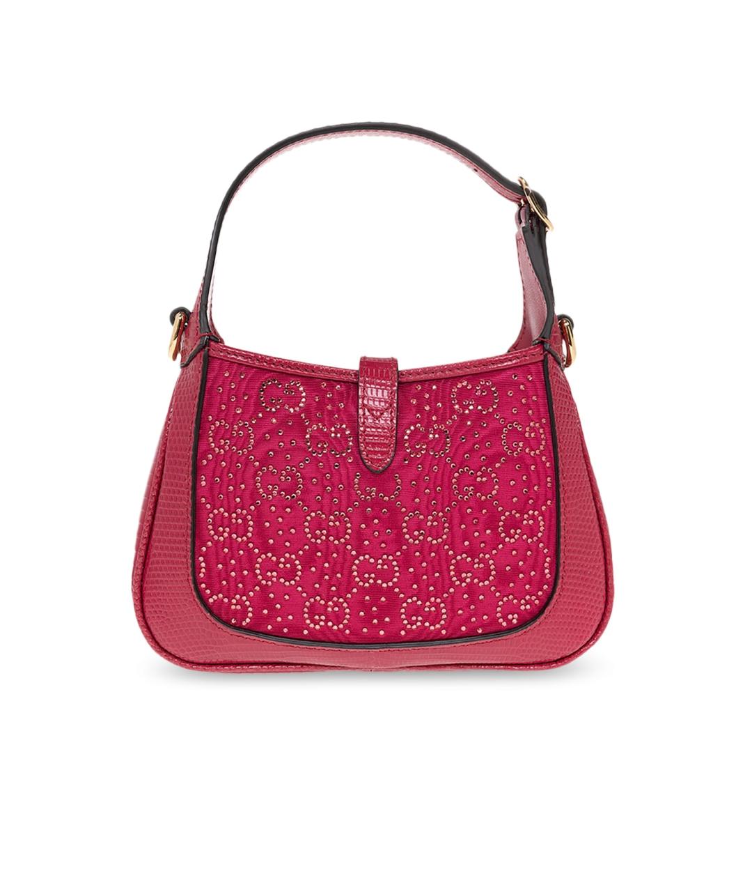 GUCCI Розовая тканевая сумка с короткими ручками, фото 4