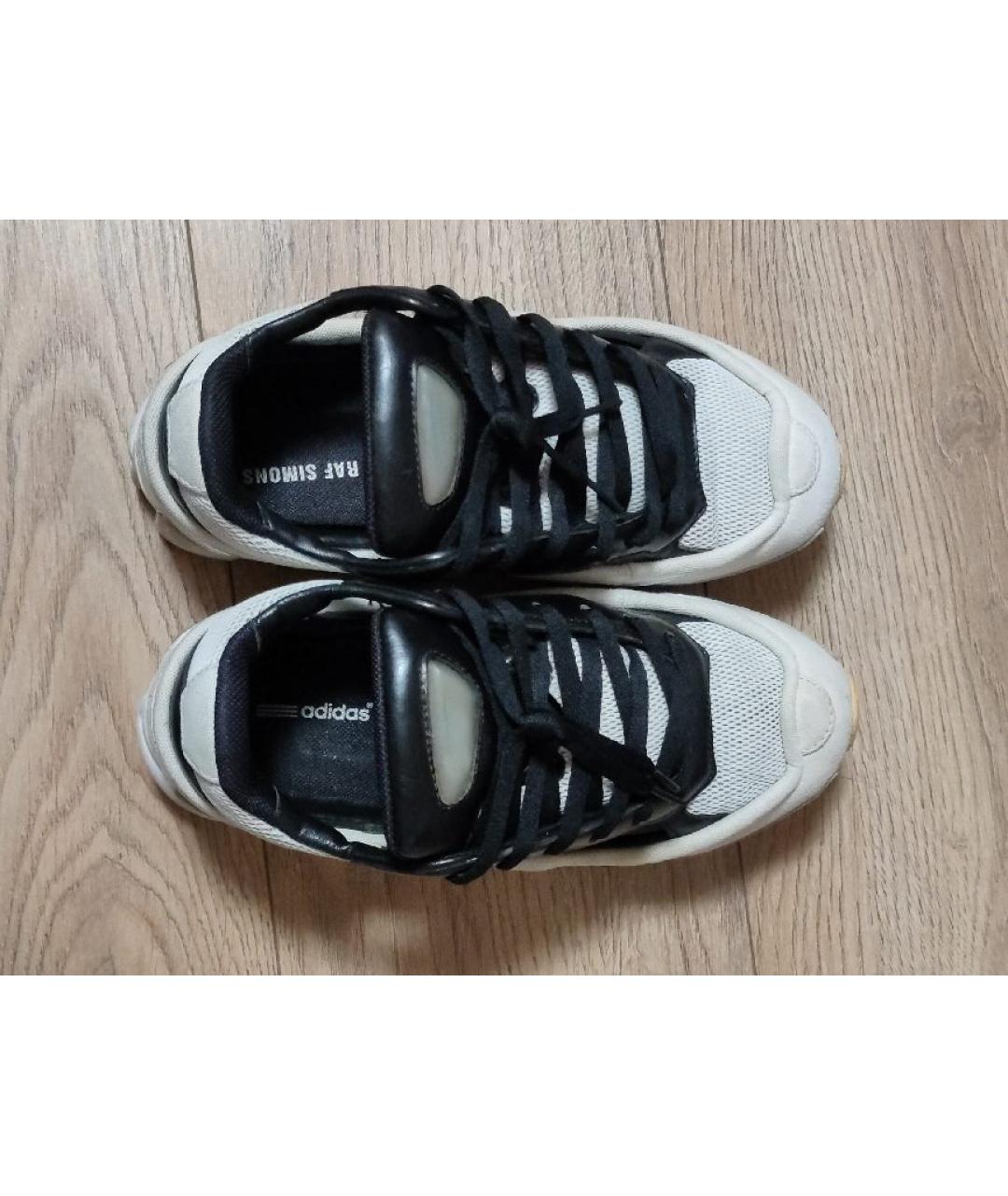 ADIDAS X RAF SIMONS Белые кожаные низкие кроссовки / кеды, фото 3