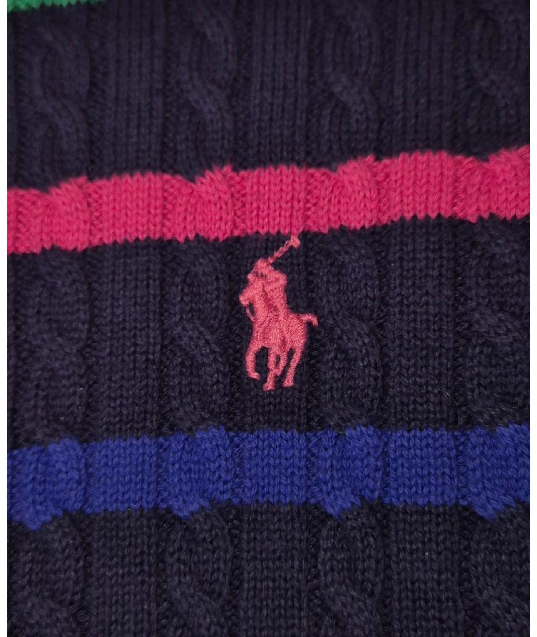 POLO RALPH LAUREN Темно-синий хлопковый кардиган, фото 4