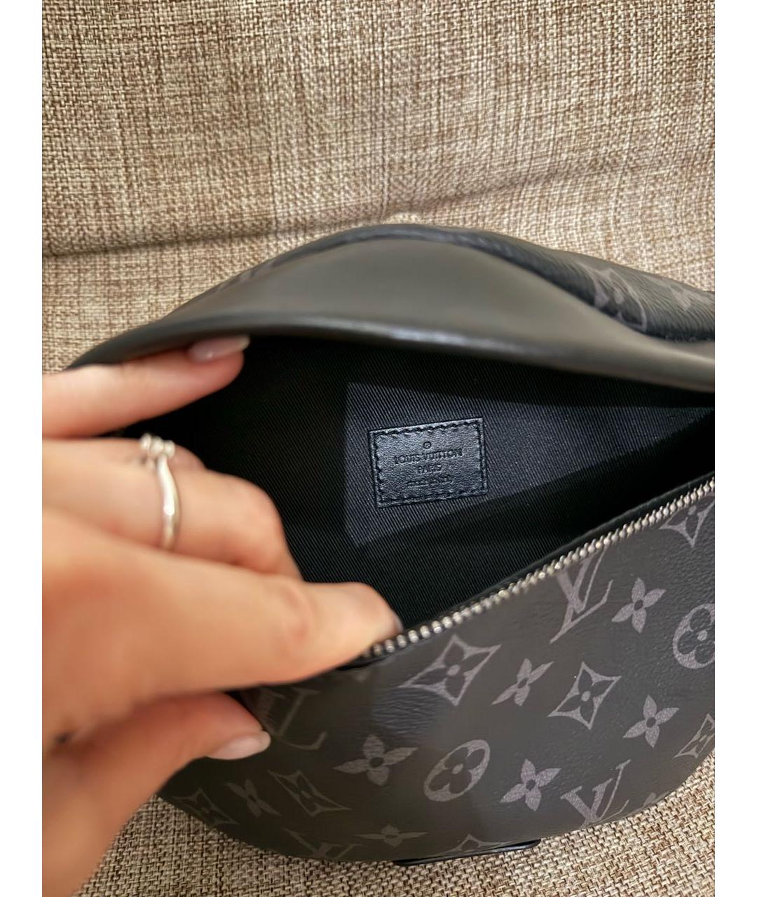 LOUIS VUITTON Черная поясная сумка из искусственной кожи, фото 3