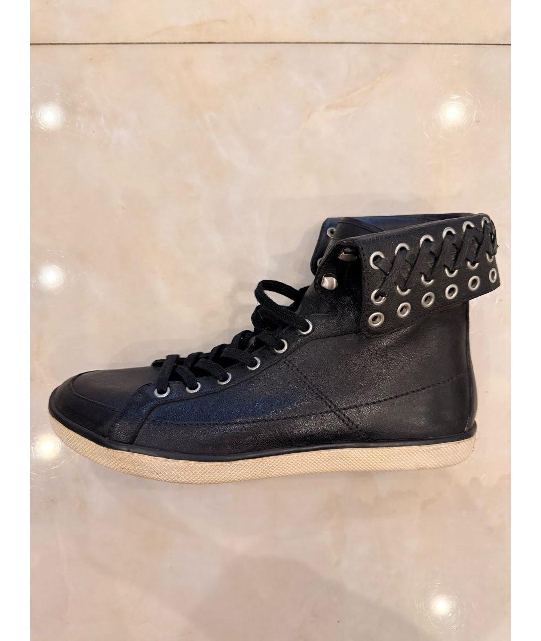 BALMAIN Черные кожаные кеды, фото 7