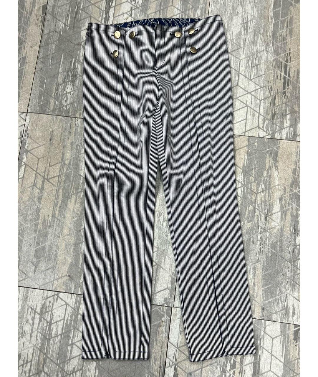 GUCCI Синие хлопковые брюки узкие, фото 5