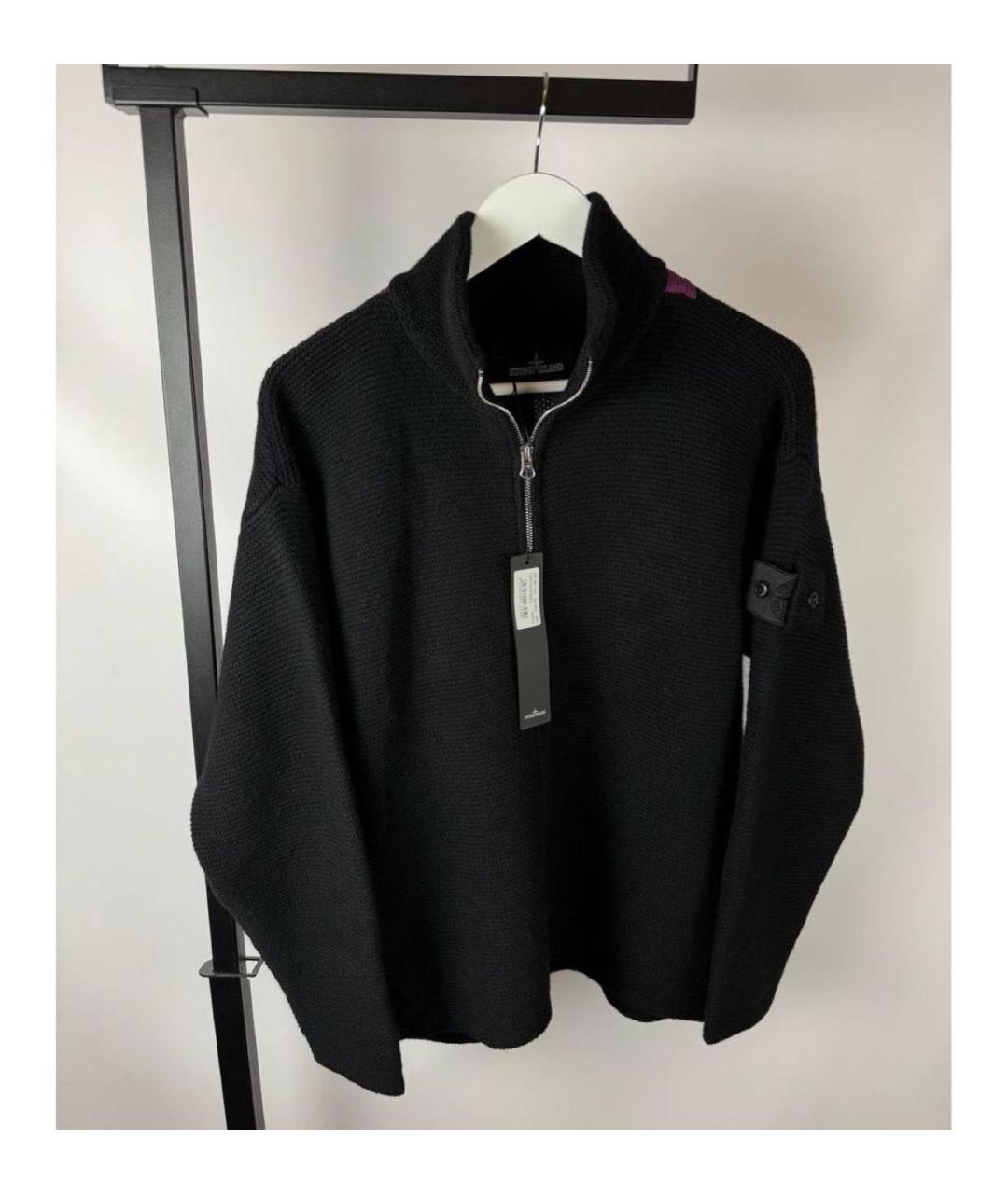 STONE ISLAND SHADOW PROJECT Черный шерстяной кардиган, фото 4