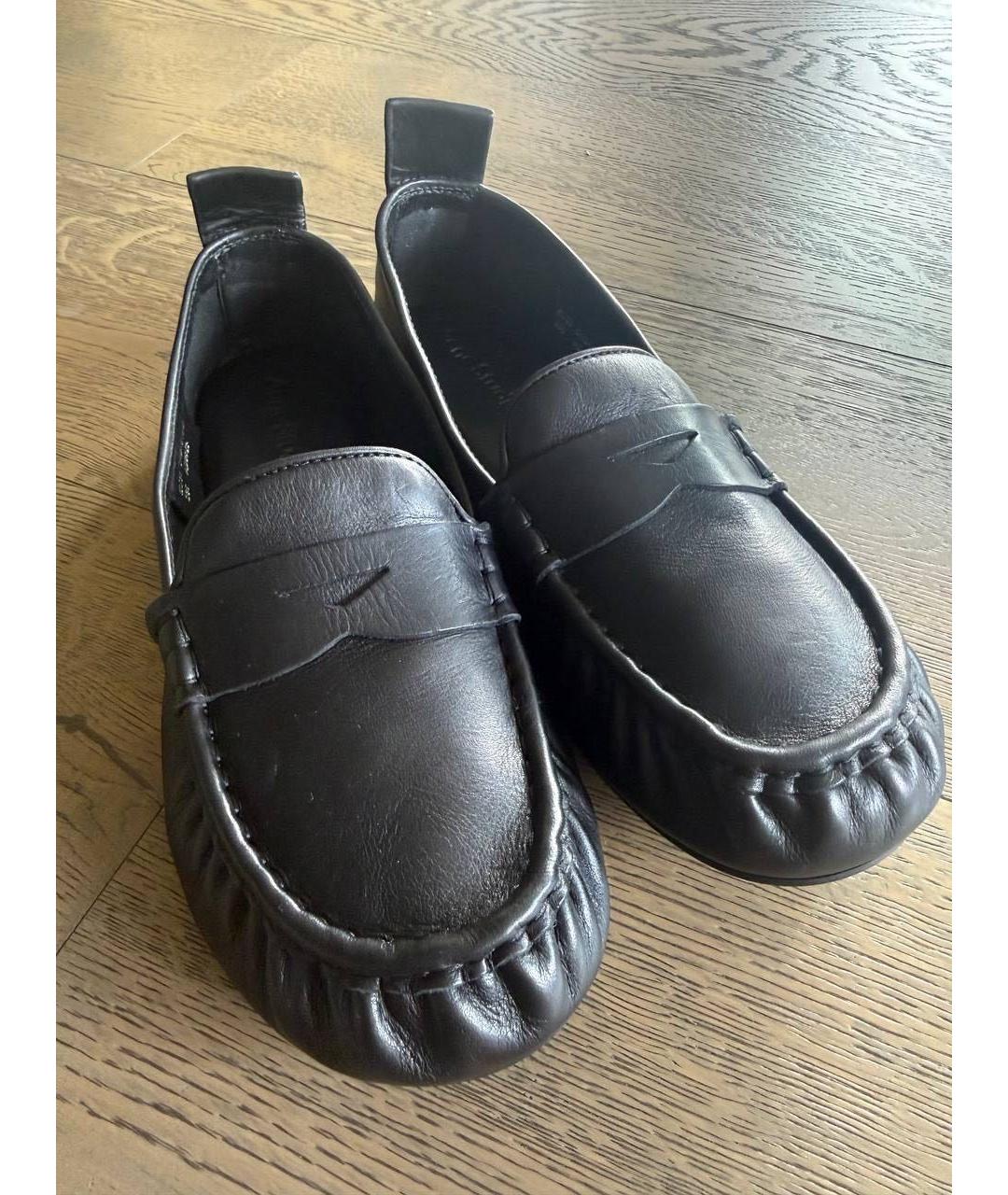 ACNE STUDIOS Черные кожаные мокасины, фото 2