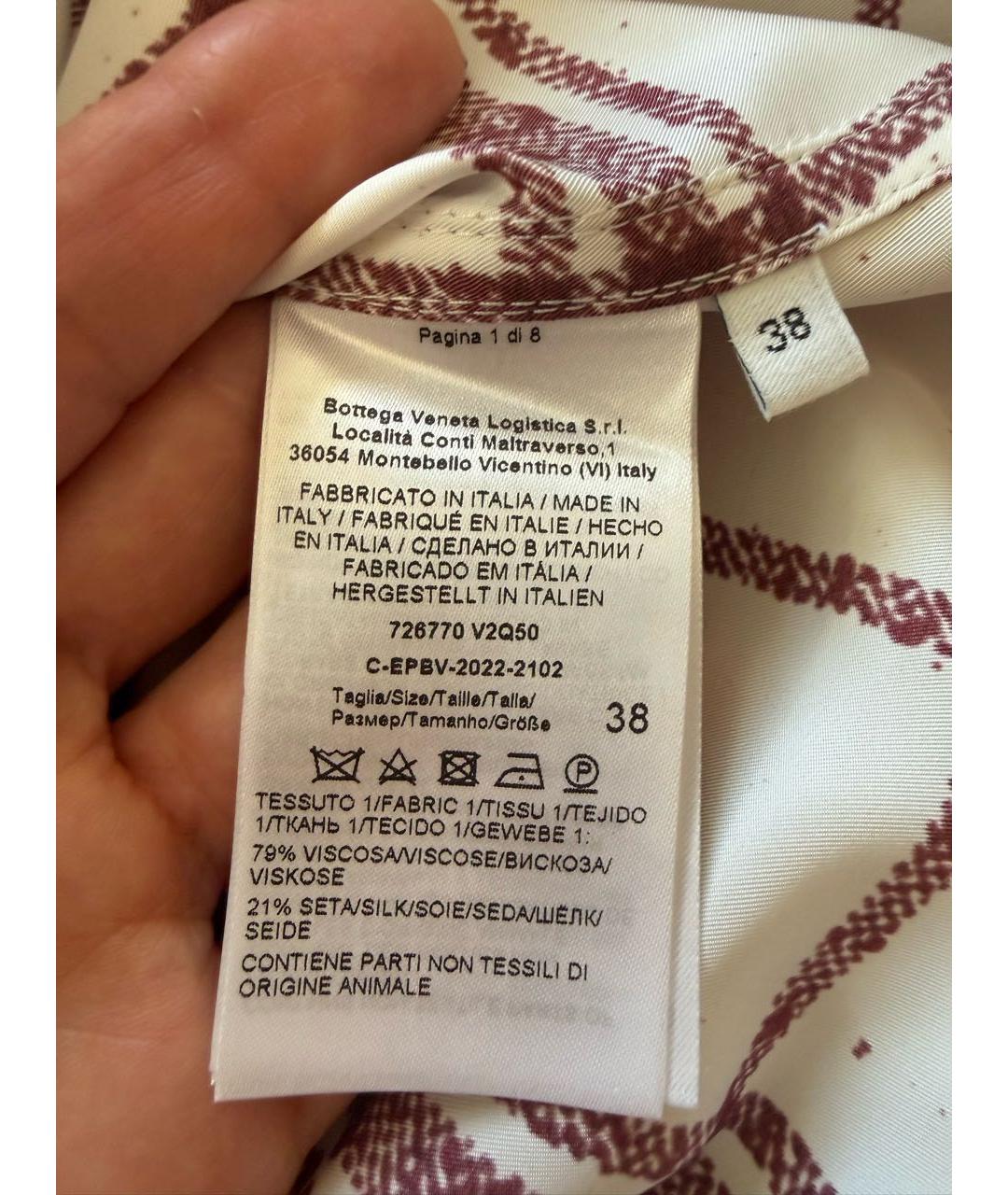 BOTTEGA VENETA Мульти вискозная блузы, фото 6