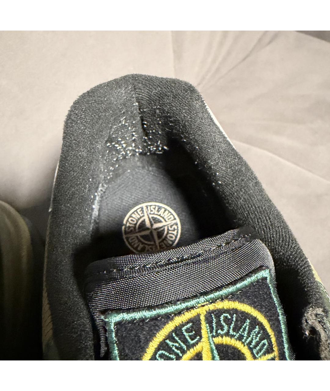 STONE ISLAND Зеленые замшевые низкие кроссовки / кеды, фото 9