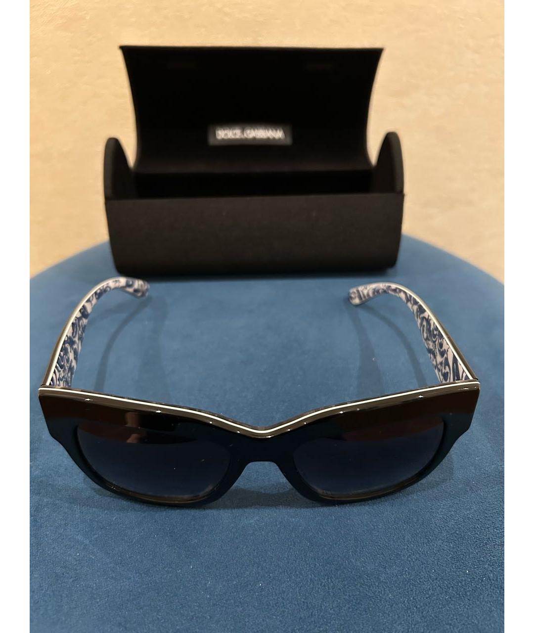 DOLCE&GABBANA Черные пластиковые солнцезащитные очки, фото 4