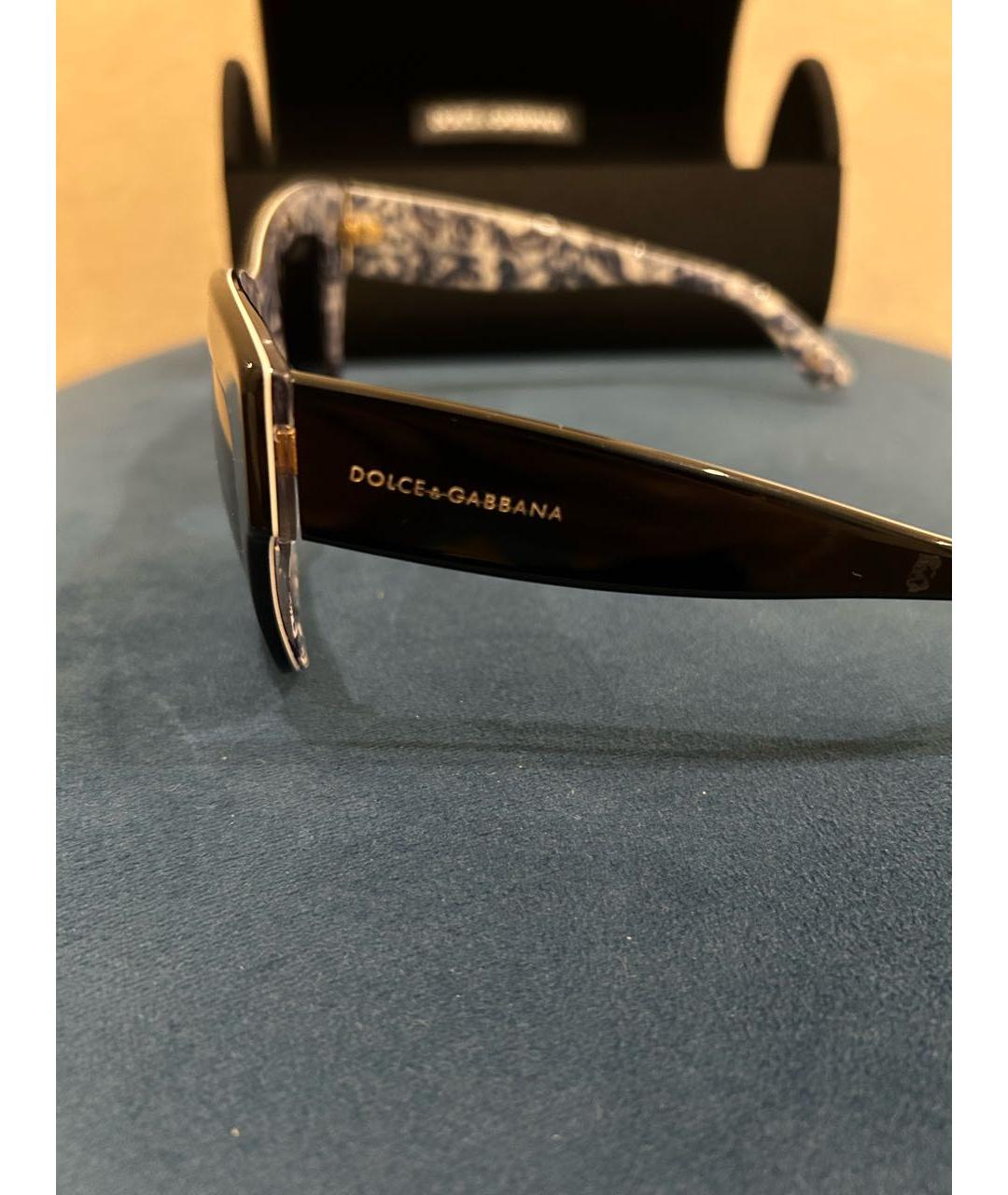 DOLCE&GABBANA Черные пластиковые солнцезащитные очки, фото 3