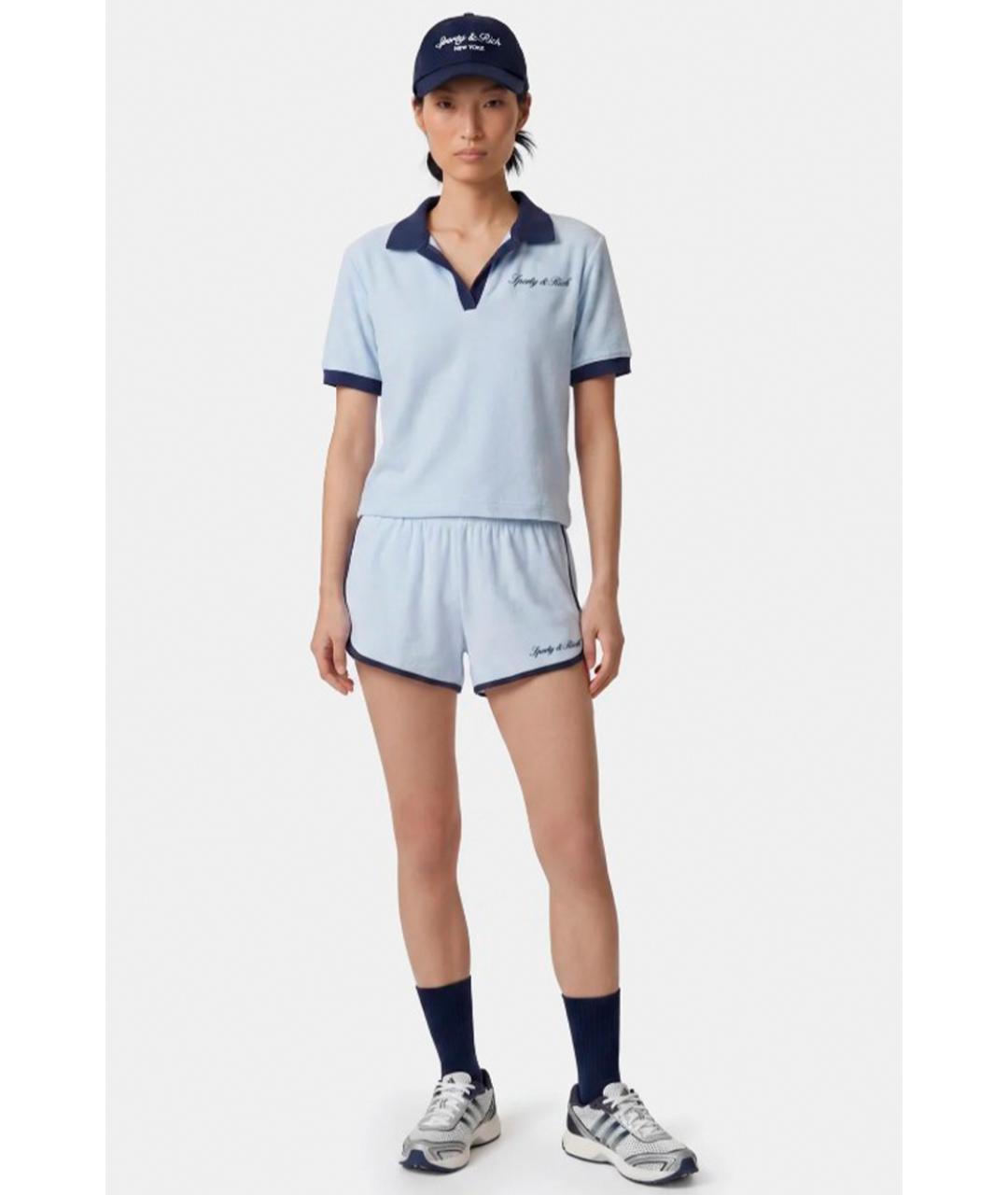 SPORTY AND RICH Голубая футболка, фото 3