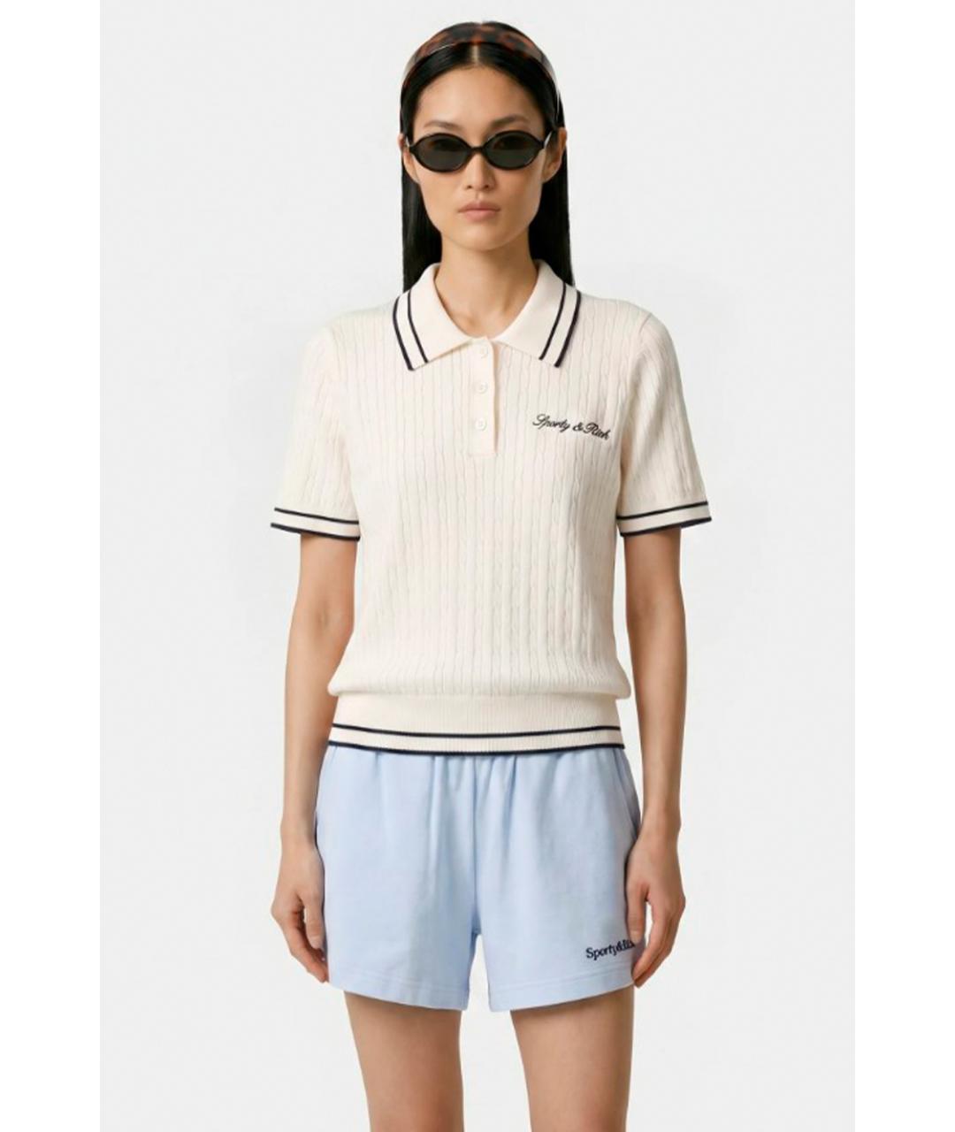 SPORTY AND RICH Бежевая футболка, фото 2