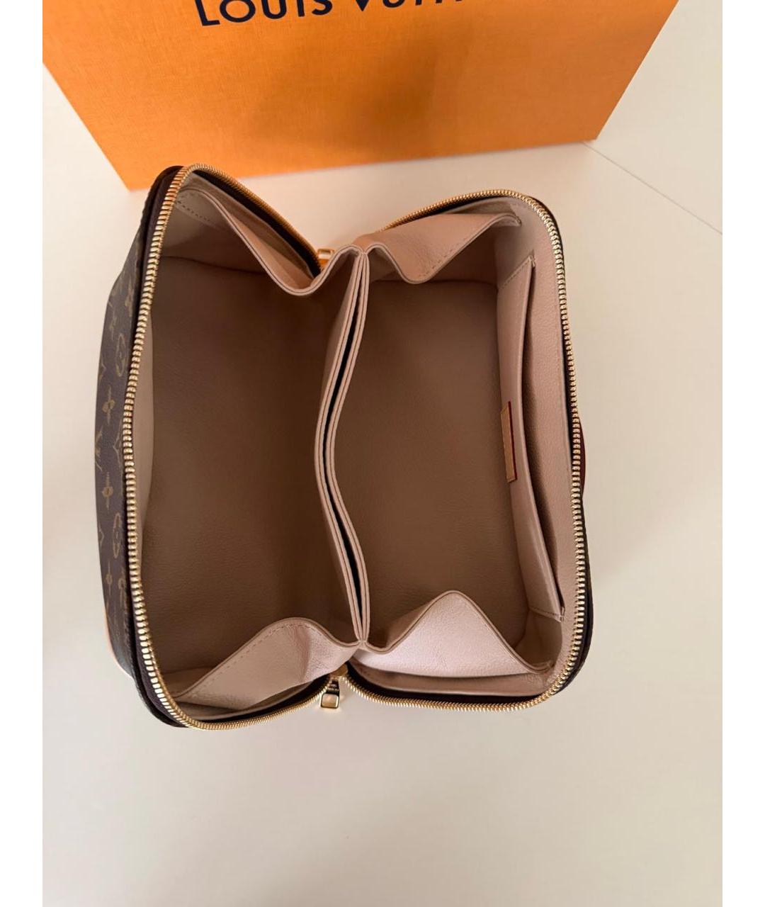LOUIS VUITTON Коричневая косметичка, фото 7