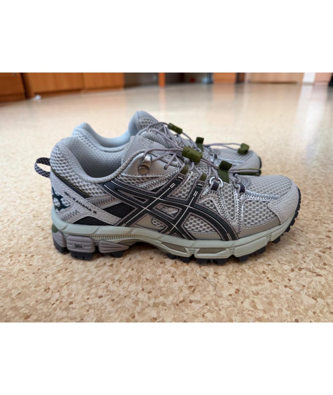 ASICS Серые синтетические кроссовки, фото 7