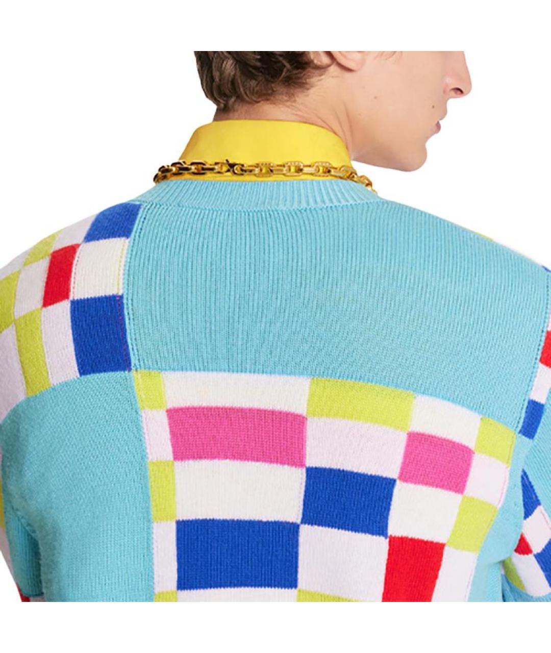 LOUIS VUITTON Голубой джемпер / свитер, фото 4