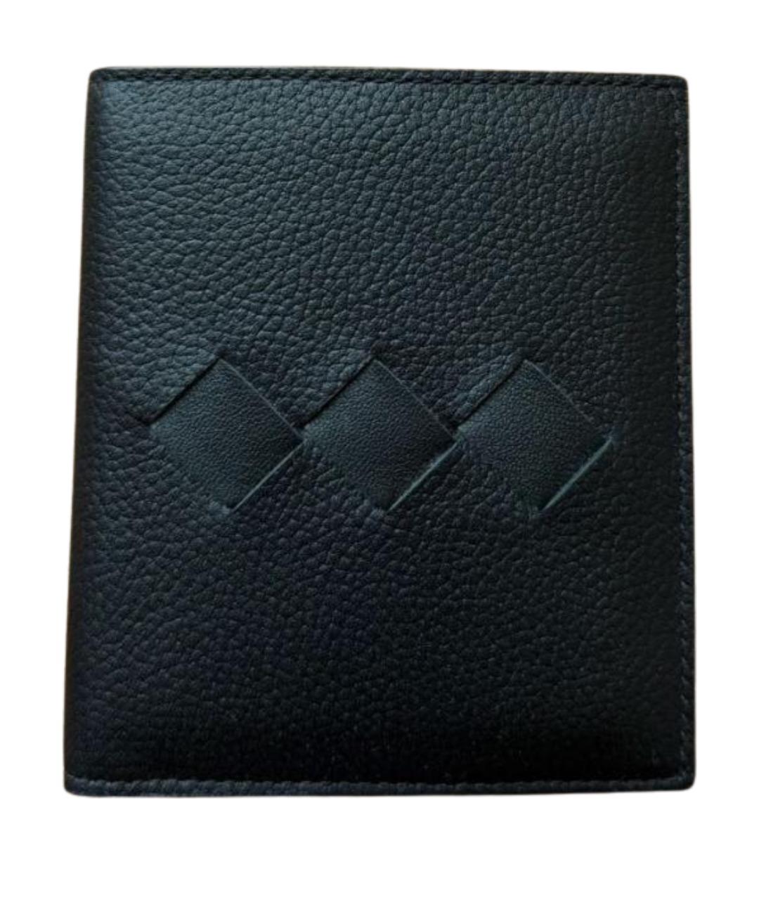BOTTEGA VENETA Черный кожаный кошелек, фото 1
